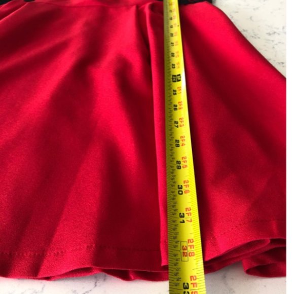 AX Paris Red Mini Dress with Black Lace Cutouts Women's Large Homecoming Party - Picture 9 of 9